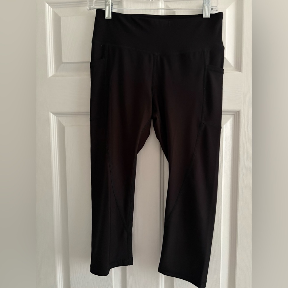 Reebok Black Active Leggings with White Logo